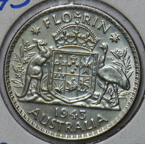 Australia 1943 Florin Kangaroo animal 193636 combine shipping