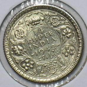 British India 1942 1/4 Rupee 295666 combine shipping