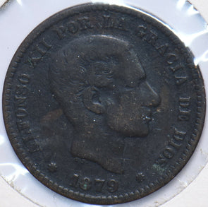 Spain 1879 5 Centimos Lion animal 902550 combine shipping