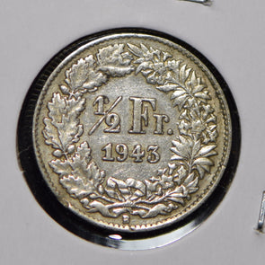 Switzerland 1943 1/2 Franc  900734 combine shipping