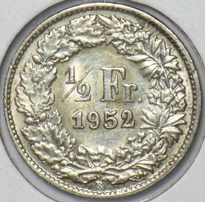 Switzerland 1952 1/2 Franc 194632 combine shipping