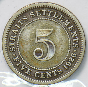 Straits Settlements 1926 5 Cents 193497 combine shipping