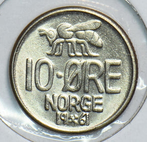 Norway 1961 10 Ore Bee 198574 combine shipping