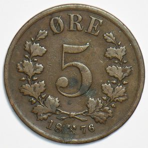 Norway 1876 5 Ore 153270 combine shipping