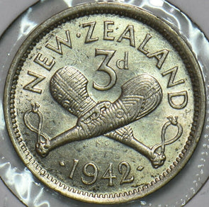 New Zealand 1942 3 Pence 196455 combine shipping