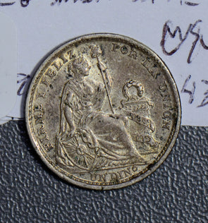 Peru 1916 Dinero silver small date P0177 combine shipping