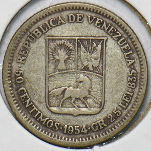 Venezuela 1954 50 Centimos Horse animal 902739 combine shipping
