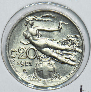 Italy 1921 20 Centesimi 491558 combine shipping