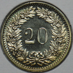 Switzerland 1982 20 Rappen Gem BU 152258 combine shipping