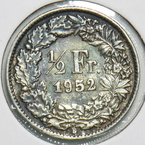 Switzerland 1952 1/2 Franc 197289 combine shipping