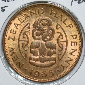 New Zealand 1965 1/2 Penny 198900 combine shipping
