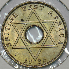 British West Africa 1936 1/2 Penny 152589 combine shipping