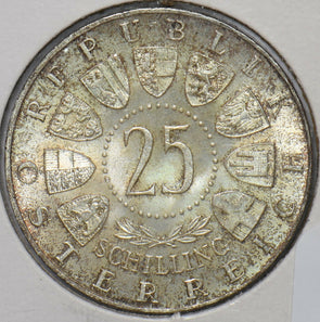 Austria 1958 25 Schilling 295786 combine shipping