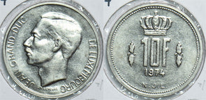 Luxembourg 1974 10 Francs 904793 combine shipping