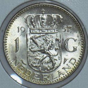 Netherlands 1957 Gulden Lion animal 150444 combine shipping