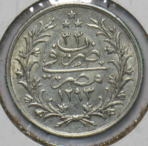 Egypt 1908 AH1293+Yr 33 2 Qirsh 292723 combine shipping