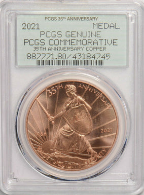 2021 Medal PCGS Commemorative 35th Anniversary Copper PC1184 combine shipping