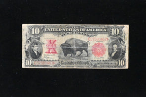 US 1901 $10 abt F United States Notes Bison RC0690 combine shipping