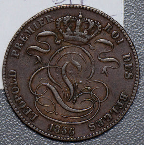 Belgium 1856 5 Centimes lion animal  B0089 combine shipping