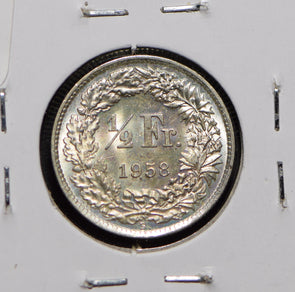 Swiss Cantons 1958 1/2 Francs  292241 combine shipping