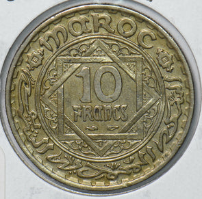 Morocco 1947 AH 1366 10 Francs 901556 combine shipping
