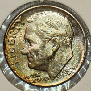 1957 Roosevelt Dime 90% silver U0251