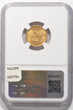 1904 $2.50 Gold Liberty Head Quarter Eagle AGW 0.1209oz NGC MS63 NG1794