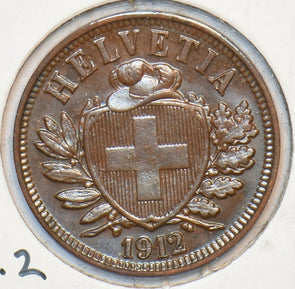 Switzerland 1912 2 Rappen Ch UNC 295597 combine shipping