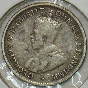 Australia 1921 3 Pence Kangaroo animal Emu 903587 combine shipping