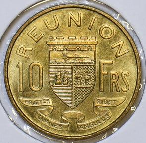 Reunion 1964 10 Francs French 240463 combine shipping