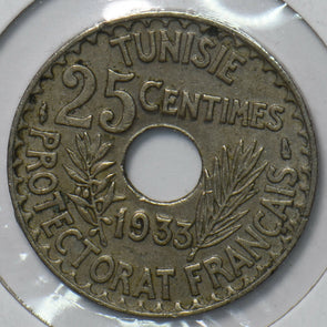 Tunisia 1933 AH1352 25 Centimes 193173 combine shipping