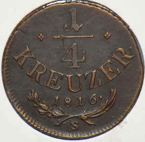 Austria 1816 S 1/4 Kreuzer Eagle animal 193793 combine shipping