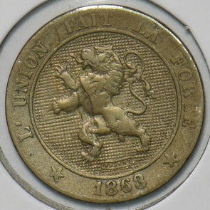 Belgium 1863 5 Centimes Lion animal 152004 combine shipping