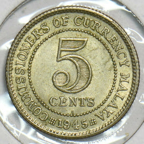 Malaya 1945 5 Cents 0 197782 combine shipping