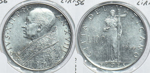 Vatican 1956 100 Lire 198645 combine shipping