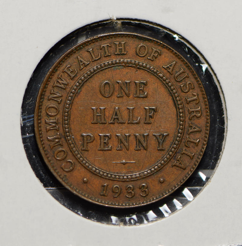 Australia 1933 1/2 Half Penny  900015 combine shipping