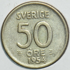 Sweden 1954 50 Ore 152842 combine shipping
