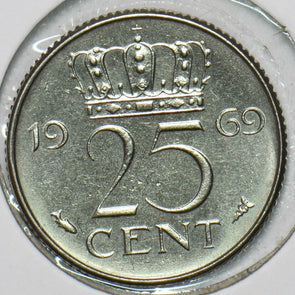 Netherlands 1969 25 Cents 903822 combine shipping