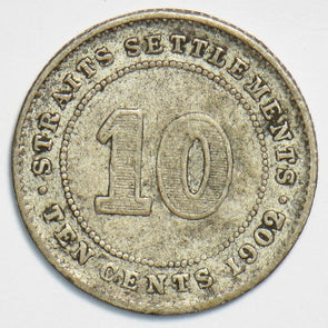 Straits Settlements 1902 10 Cents 153263 combine shipping