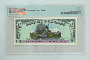 Disney Dollar 1996 $5 PMG Gem UNC 66EPQ DIS42. Goofy. View of Walt Disney Worl