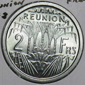 Reunion 1948 2 Francs French 297883 combine shipping