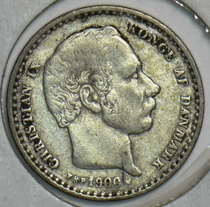 Denmark 1900 25 Ore Dolphin animal 240693 combine shipping