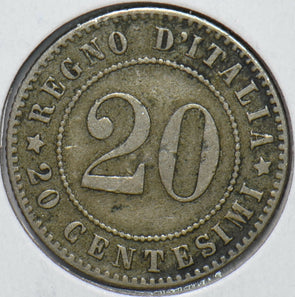 Italy 1894 R 20 Centesimi 294909 combine shipping