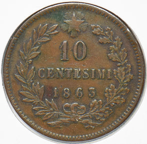 Italy 1863 10 Centesimi Vittorio Emanvele II 292977 combine shipping