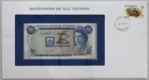 Bermuda 1981 Dollar (Auth 1982) Bank of all nations. 12 Cents stamp canc. RC0581