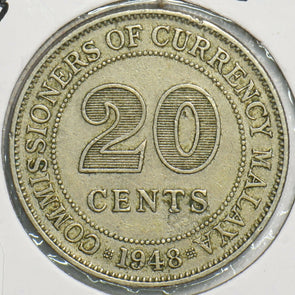 Malaya 1948 20 Cents 153294 combine shipping