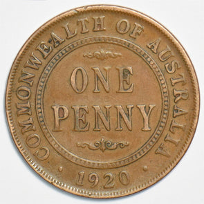 Australia 1920 Penny 153245 combine shipping