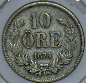 Sweden 1874 10 Ore 290557 combine shipping
