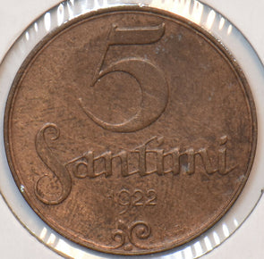 Latvia 1922 5 Santimi 194287 combine shipping