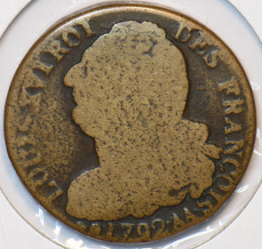 France 1792 AA 2 Soles 195429 combine shipping